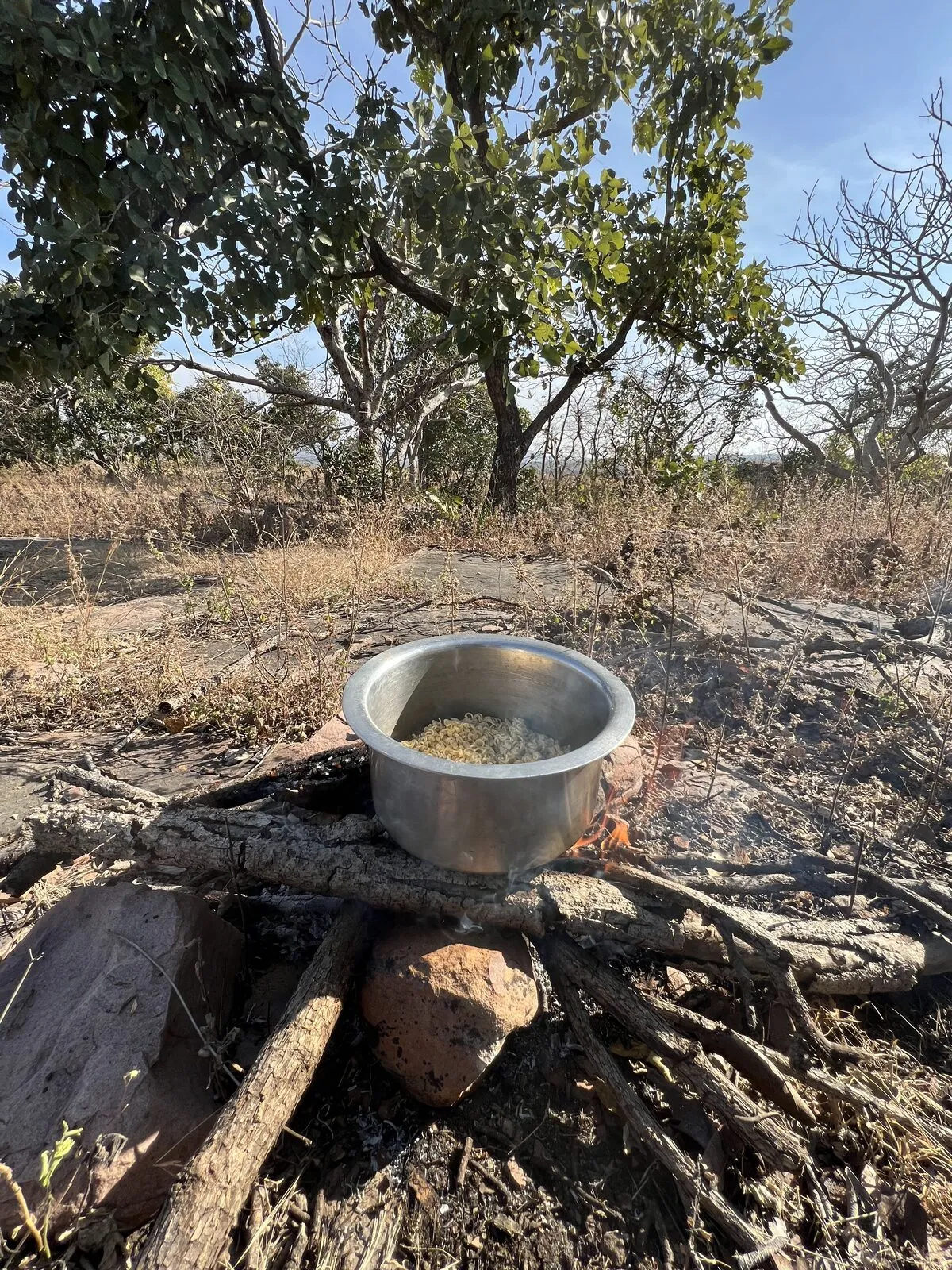 dinner on the fire